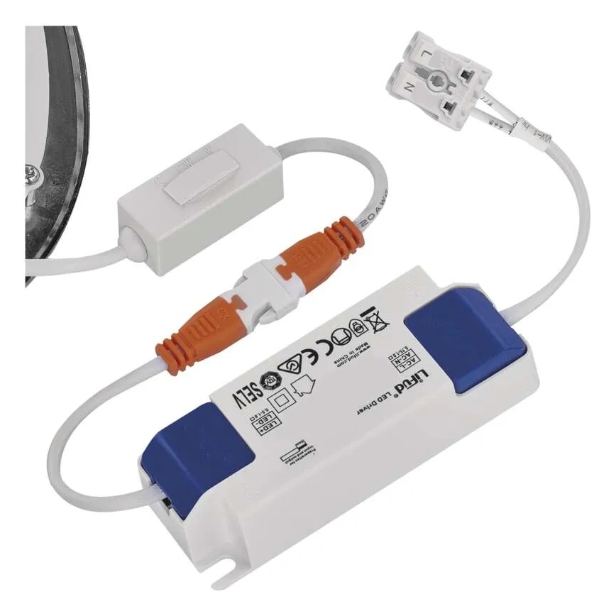 Εντοιχισμένο φωτιστικό οροφής LED NEXXO LED/7W/230V 3000/3500/4000K ασημί διάμ. 12 cm