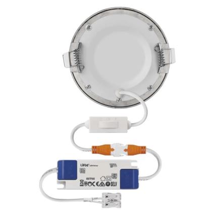 Εντοιχισμένο φωτιστικό οροφής LED NEXXO LED/7W/230V 3000/3500/4000K ασημί διάμ. 12 cm