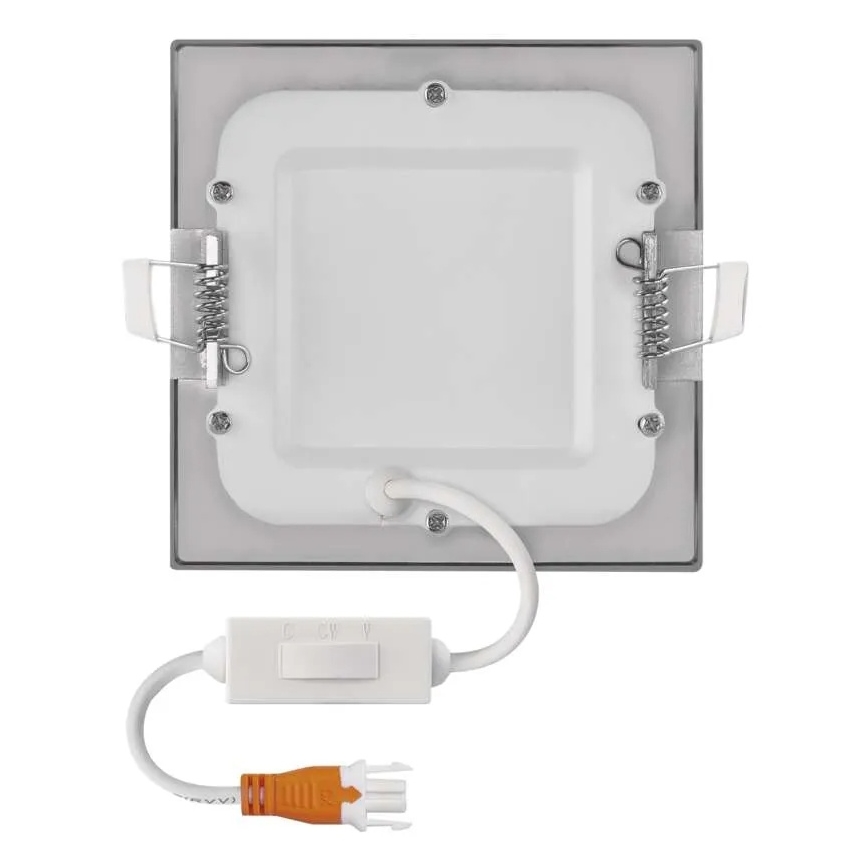 Εντοιχισμένο LED φωτιστικό NEXXO LED/7W/230V 3000/3500/4000K ασημί 12x12 cm