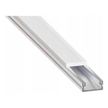 Εντοιχιζόμενο προφίλ 1 m για ταινίες LED, ασημί/λευκό