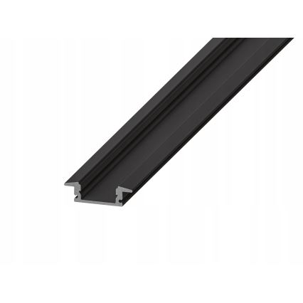 Εντοιχιζόμενο προφίλ για λωρίδες LED, μήκους 1 m, μαύρο/λευκό