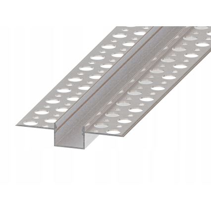 Εντοιχιζόμενο προφίλ για LED ταινίες 1 m ασημί/λευκό
