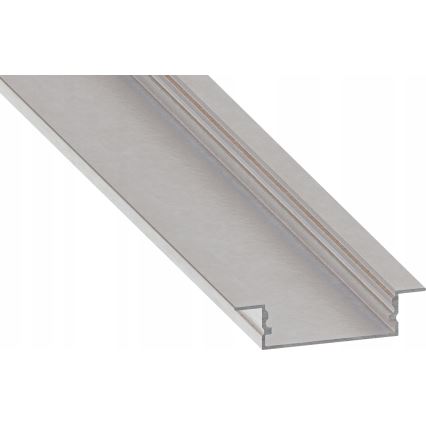 Εντοιχιζόμενο προφίλ για ταινίες LED, 1 m, ασημί/λευκό