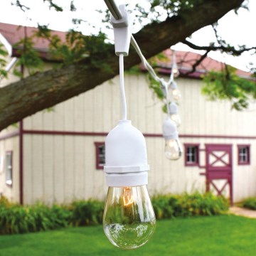Εξωτερική αλυσίδα φωτισμού 15xE27/0,5W/230V 15 m IP44 λευκό