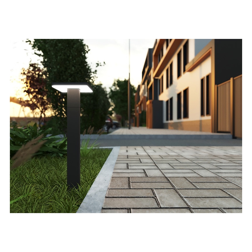 Εξωτερική λάμπα LED με αισθητήρα BARI LED/10W/230V 4000K 60 cm IP54 ανθρακί