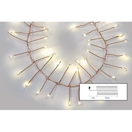 Εξωτερική LED γιρλάντα 960xLED/8 λειτουργίες 9,6m IP44 θερμό λευκό