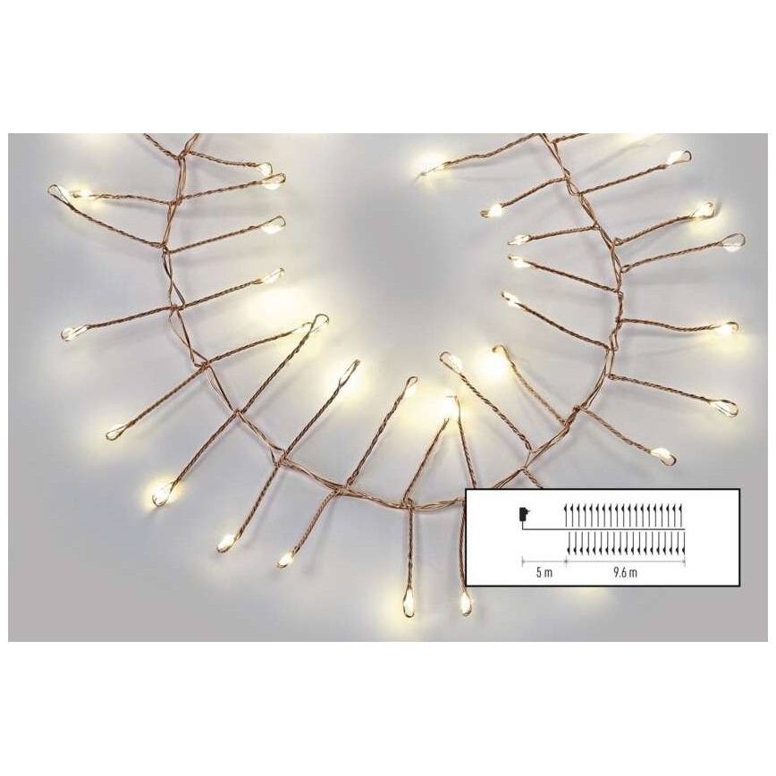 Εξωτερική LED γιρλάντα 960xLED/8 λειτουργίες 9,6m IP44 θερμό λευκό