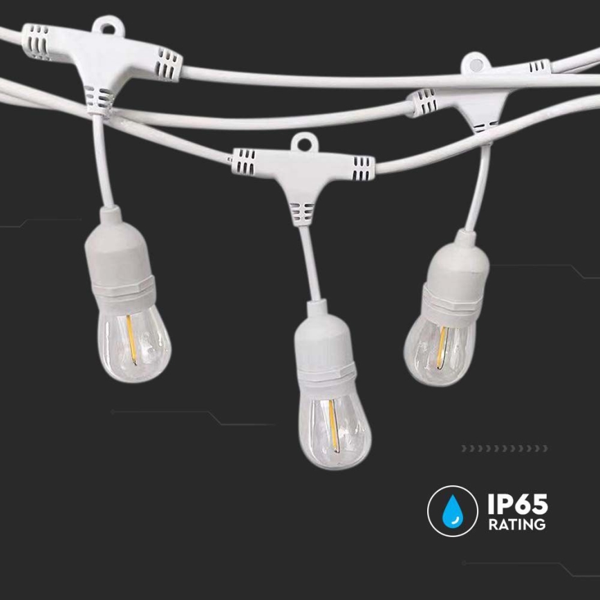 Εξωτερική αλυσίδα STRING 15xE27/40W/230V 15μ IP65