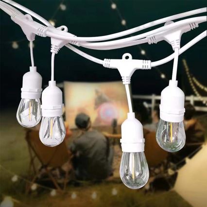 Εξωτερική γιρλάντα φωτισμού STRING 15xE27/40W/230V 15m IP65