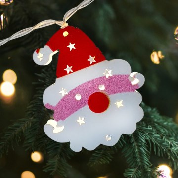 Εξωτερική γιρλάντα LED 10xLED/2xAA 1,65 m IP44 θερμό λευκό santa