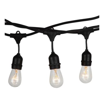 Εξωτερική γιρλάντα STRING 15m 15xE27/25W/230V IP54