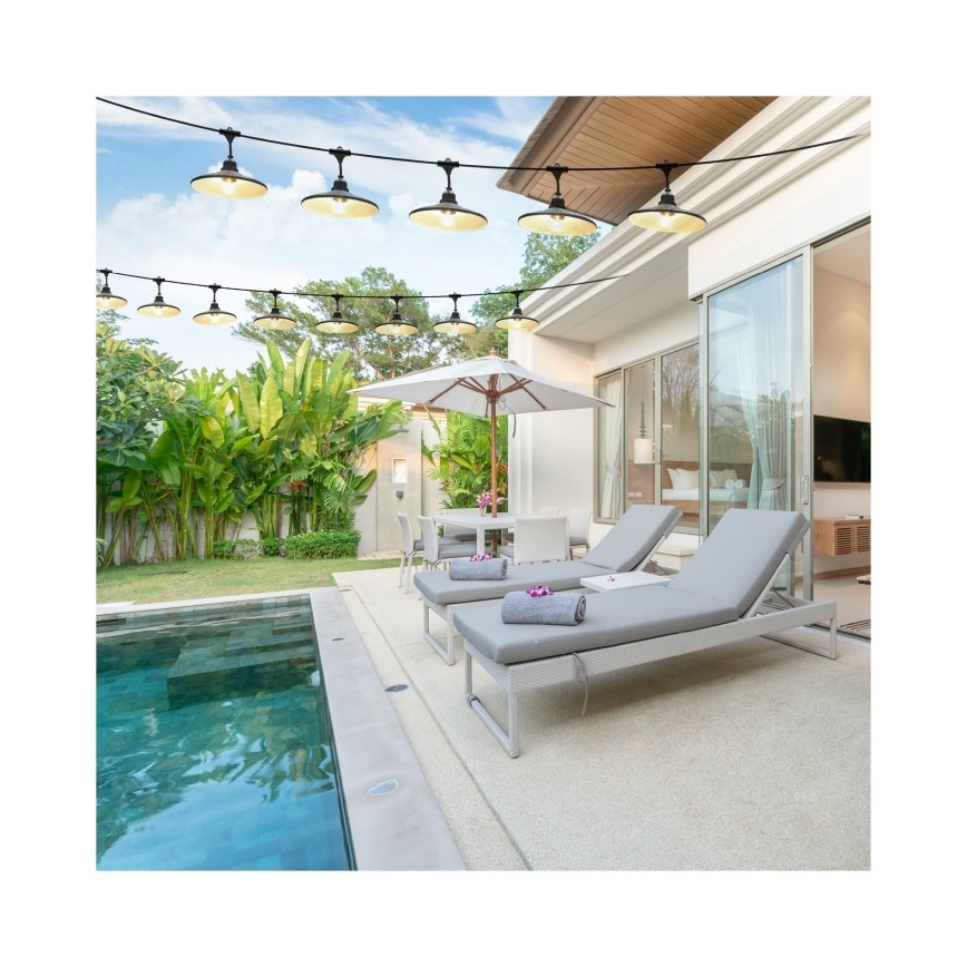 Εξωτερική διακοσμητική αλυσίδα CRETE 20xE27/230V 25m IP44