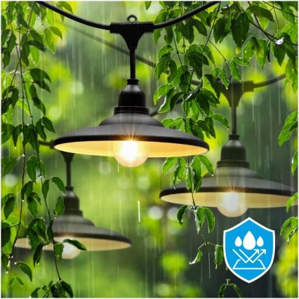 Εξωτερική διακοσμητική αλυσίδα CRETE 20xE27/230V 25m IP44