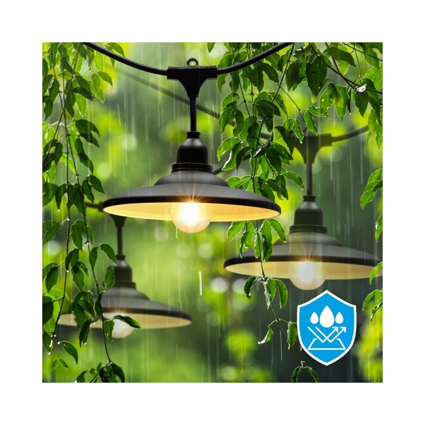 Εξωτερική διακοσμητική αλυσίδα CRETE 20xE27/230V 25m IP44