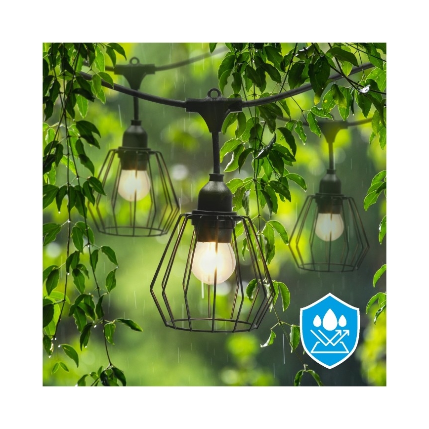 Εξωτερική διακοσμητική γιρλάντα CRETE 15xE27/230V 20m IP44