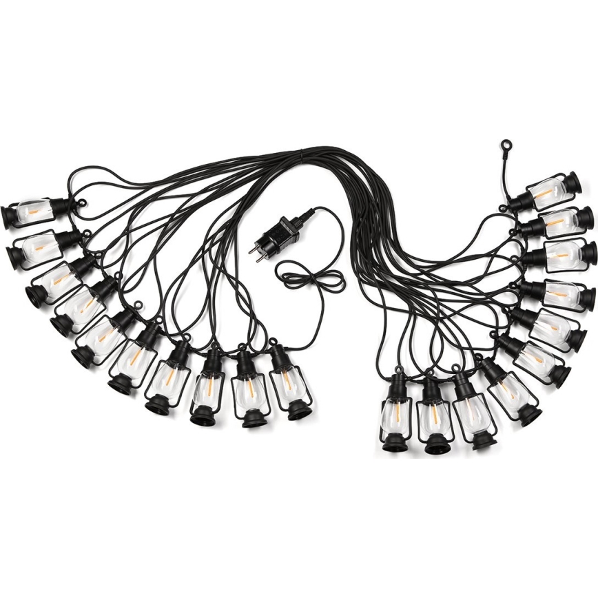 Εξωτερική διακοσμητική γιρλάντα GIRLANDA 20xLED 20m IP44 σε θερμό λευκό