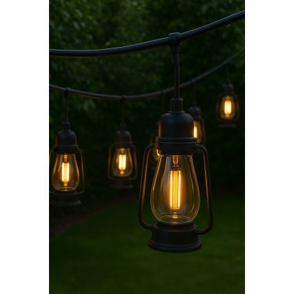 Εξωτερική διακοσμητική γιρλάντα GIRLANDA 20xLED 20m IP44 σε θερμό λευκό