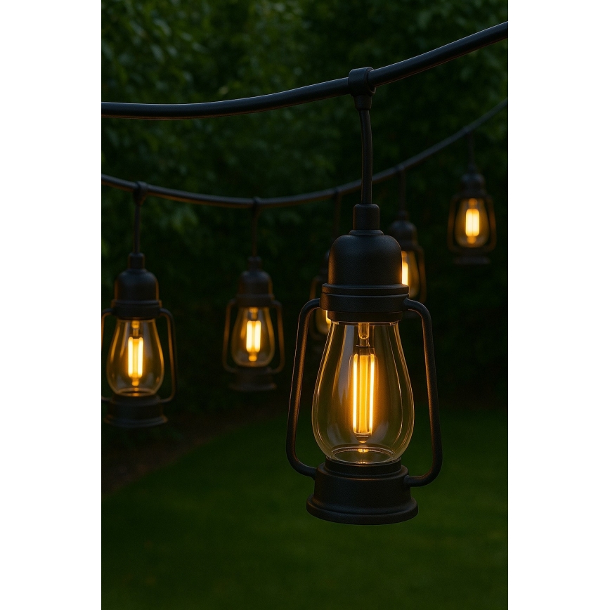 Εξωτερική διακοσμητική γιρλάντα GIRLANDA 20xLED 20m IP44 σε θερμό λευκό