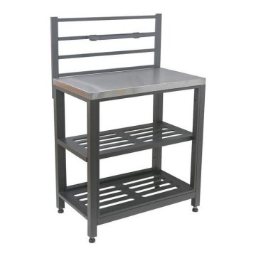 Εξωτερική μονάδα - τραπέζι 80x47x123 cm, σε μαύρο και ανοξείδωτο ατσάλι
