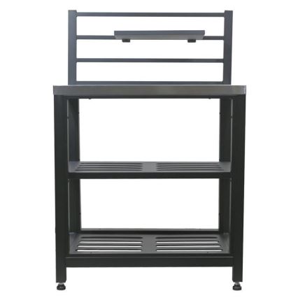 Εξωτερική μονάδα - τραπέζι 80x47x123 cm, σε μαύρο και ανοξείδωτο ατσάλι