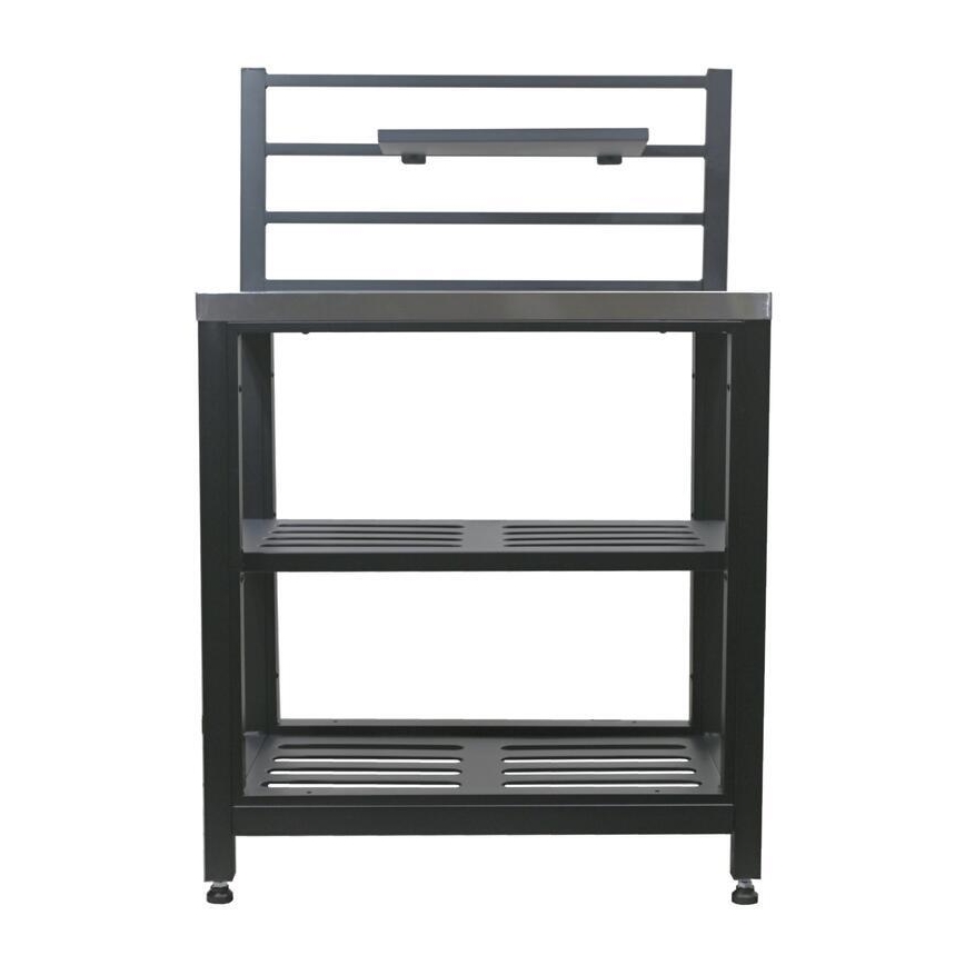 Εξωτερική μονάδα - τραπέζι 80x47x123 cm, σε μαύρο και ανοξείδωτο ατσάλι