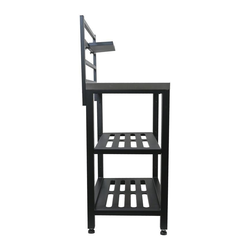 Εξωτερική μονάδα - τραπέζι 80x47x123 cm, σε μαύρο και ανοξείδωτο ατσάλι