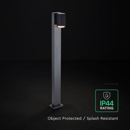 Εξωτερικό φωτιστικό 1xGU10/10W/230V IP44 80 cm, μαύρο