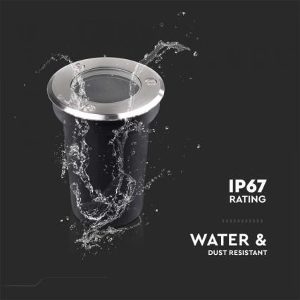 Εξωτερικό φωτιστικό δαπέδου 1xGU10/35W/230V IP67