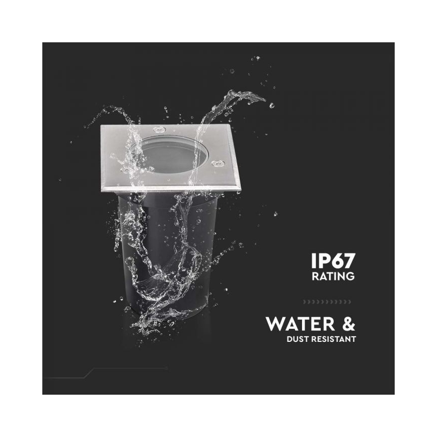 Εξωτερικό φωτιστικό δαπέδου 1xGU10/35W/230V IP67