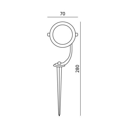 Εξωτερικό φωτιστικό BLAKE UNO 1xGU10/35W/230V IP65 μαύρο