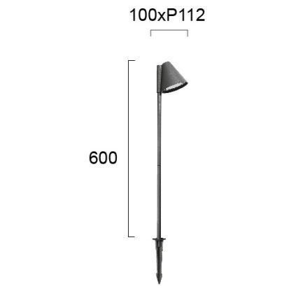 Εξωτερικό φωτιστικό GILBERT 1xGU10/20W/230V IP65 ανθρακί