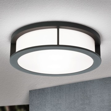 Εξωτερικό φωτιστικό HENRY 2xE27/15W/230V Ø 30 cm IP44 ανθρακί