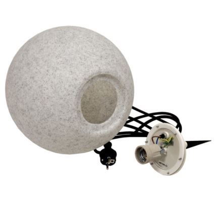 Εξωτερικό φωτιστικό KULA 1xE27/60W/230V διάμ. 30 εκ. IP44 γκρι