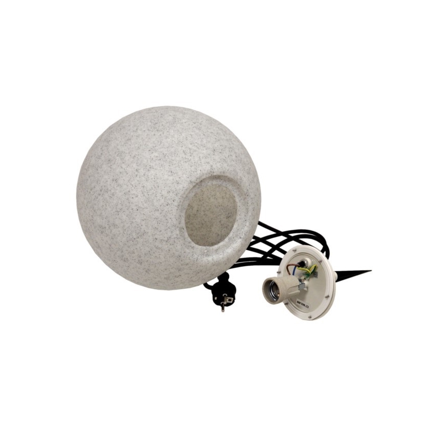 Εξωτερικό φωτιστικό KULA 1xE27/60W/230V διάμ. 30 εκ. IP44 γκρι
