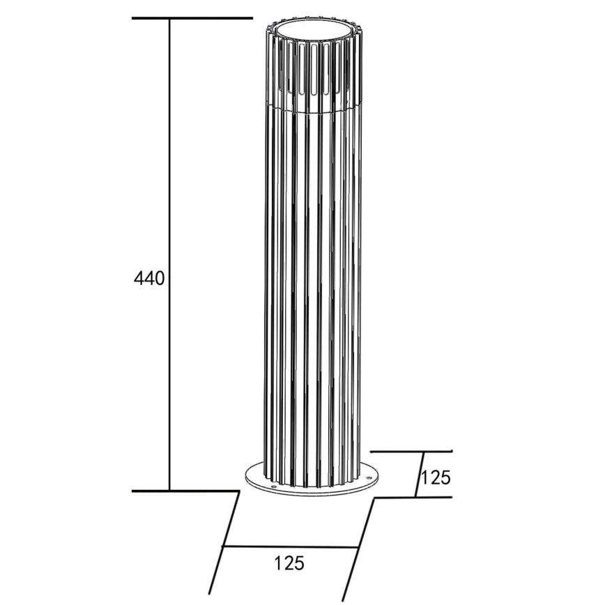 Εξωτερικό φωτιστικό KUUSAMO 1xE27/20W/230V 44 εκ. IP54 ανθρακί