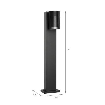 Εξωτερικό φωτιστικό LANTHEA 1xGU10/11W/230V IP44 50 cm μαύρο
