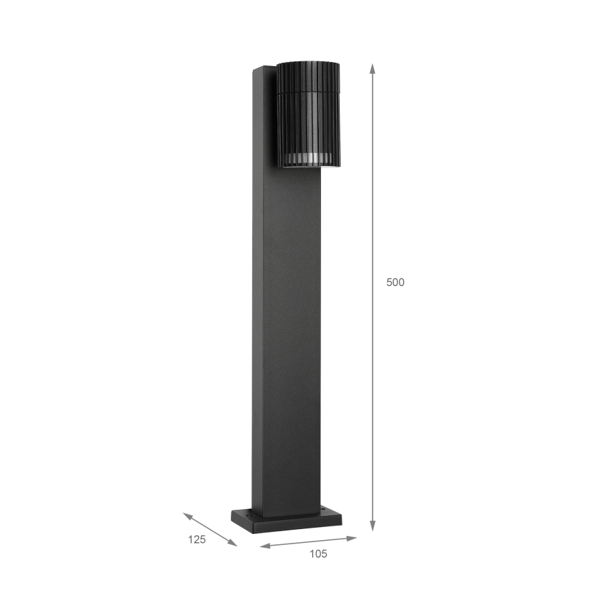 Εξωτερικό φωτιστικό LANTHEA 1xGU10/11W/230V IP44 50 cm μαύρο