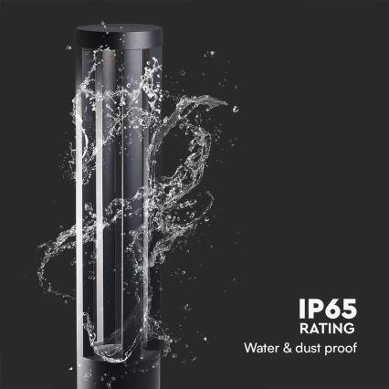 Εξωτερικό φωτιστικό LED/10W/230V 3000K IP65 80 cm μαύρο