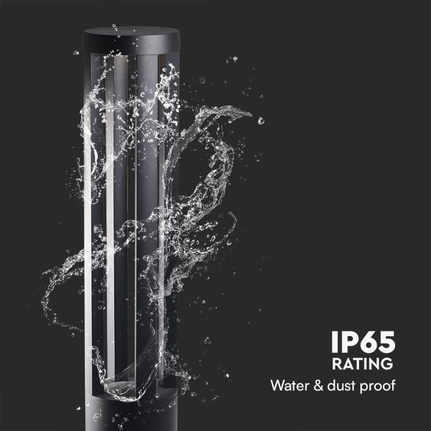 Εξωτερικό φωτιστικό LED/10W/230V 3000K IP65 80 cm μαύρο