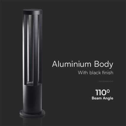 Εξωτερικό φωτιστικό LED/10W/230V 3000K IP65 80 cm μαύρο