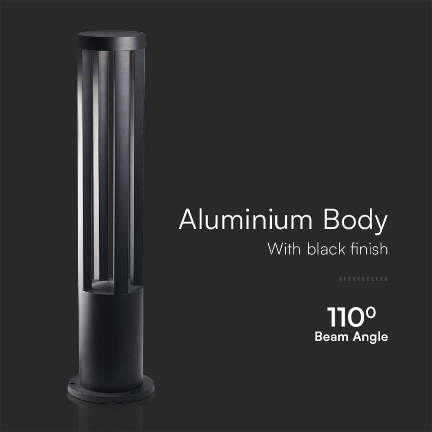 Εξωτερικό φωτιστικό LED/10W/230V 3000K IP65 80 cm μαύρο