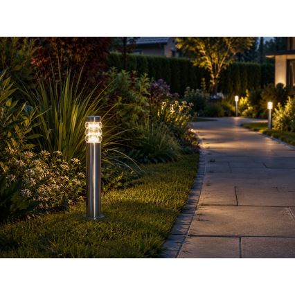 Εξωτερικό φωτιστικό LULA 1xE27/60W/230V 45 cm IP44 ματ χρώμιο