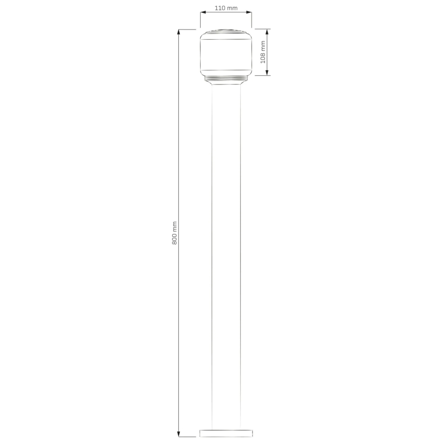 Εξωτερικό φωτιστικό MADRID 1xE27/12W/230V 80 cm IP44 μαύρο