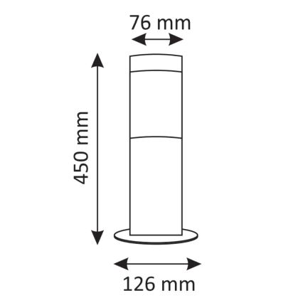 Εξωτερικό φωτιστικό OSLO 1xE27/10W/230V 45 cm IP44 ανθρακί