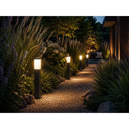 Εξωτερικό φωτιστικό SOPPA 1xE27/60W/230V, ύψος 65 εκ., IP44, ανθρακί