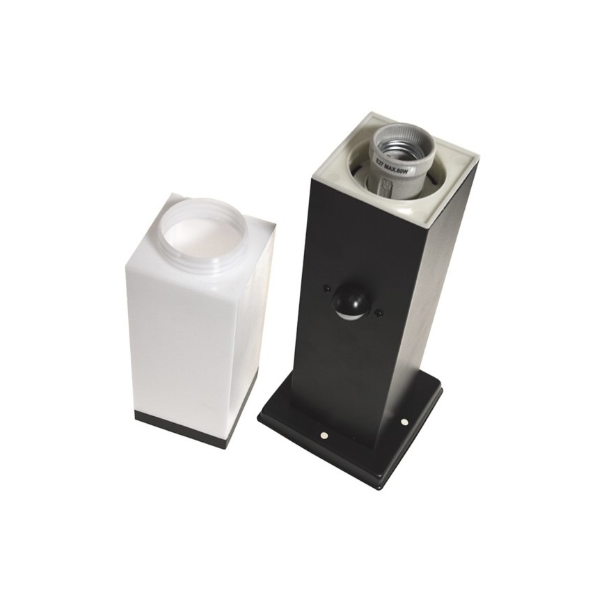 Εξωτερικό φωτιστικό με αισθητήρα SOPPA 1xE27/60W/230V IP44 45 εκ. μαύρο