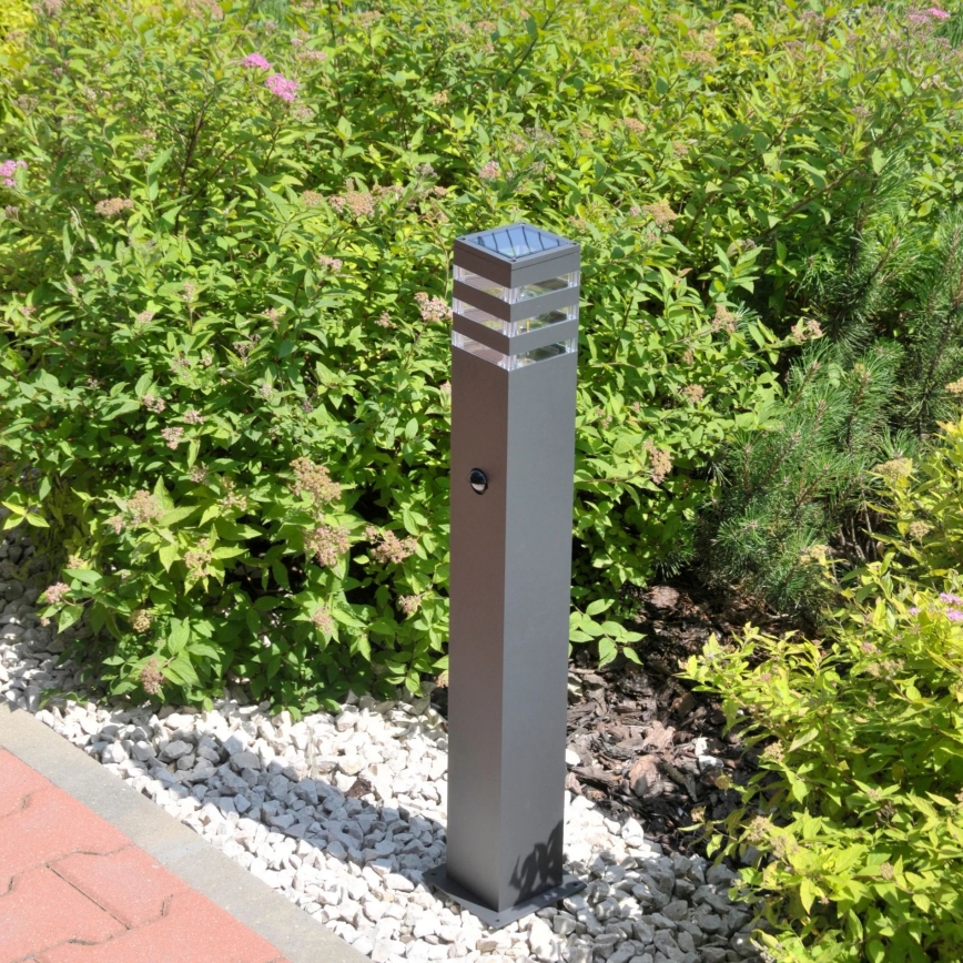 Εξωτερικό φωτιστικό με αισθητήρα TEKSAS 1xE27/12W/230V IP44 74 εκ. ανθρακί