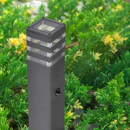 Εξωτερικό φωτιστικό με αισθητήρα TEKSAS 1xE27/12W/230V IP44 74 εκ. ανθρακί