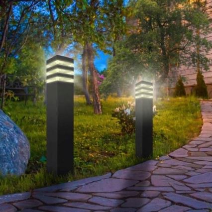 Εξωτερικό φωτιστικό με αισθητήρα TEKSAS 1xE27/12W/230V IP44 44 εκ. ανθρακί