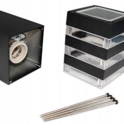 Εξωτερικό φωτιστικό με αισθητήρα TEKSAS 1xE27/12W/230V IP44 44 εκ. ανθρακί